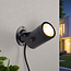 Applique d'extérieur inclinable noire