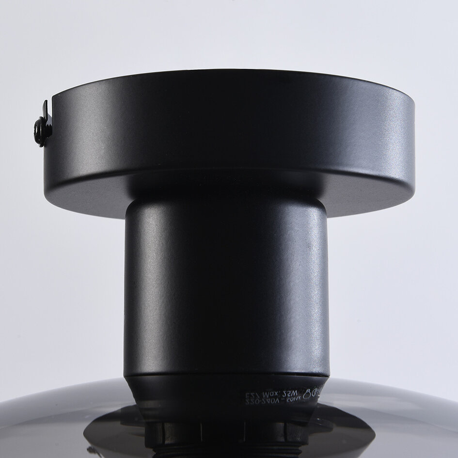 Plafondlamp Veda met rookglas