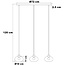 Lampe suspendue Vere avec verre ambré, 3 lumières