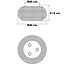 Plafonnier en bambou Caia 3 lumières - abat-jour perforé
