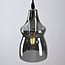 1-lichts hanglamp Trinidad - smoke glas smalle bol