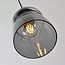 1-lichts hanglamp Trinidad - smoke glas smalle bol
