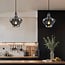1-lichts hanglamp Trinidad - smoke glas