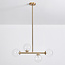 4-lichts hanglamp Asun - transparant glas en goud