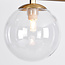 4-lichts hanglamp Asun - transparant glas en goud