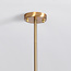 4-lichts hanglamp Asun - amber glas en goud