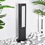 Lampe d'extérieur sur pied Stein noire à LED intégrée
