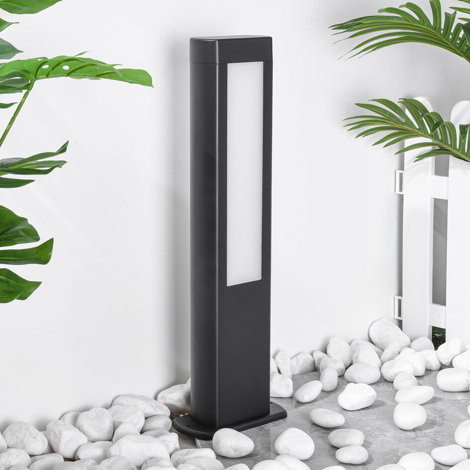 Lampadaire d'extérieur industriel noir - Stein