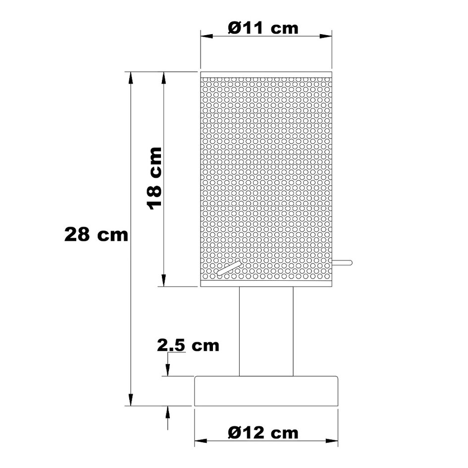 Lampe de table design Mreza avec abat-jour noir