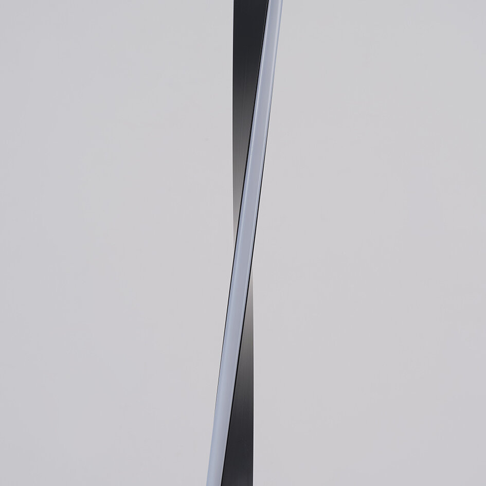 Lampadaire torsadé Locke - noir