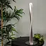Lampe de table design torsadée Rizar en nickel satiné