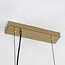 Gouden design hanglamp met amber glas, 9-lichts - Ennea