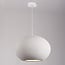 Suspension moderne Wabi Sabi effet pierre Sora Ø47 cm - blanc