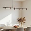 Hanglamp Kyo 6-lichts in zwart met goud
