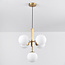 Moderne hanglamp Kenji 5-lichts met glazen bollen - goud