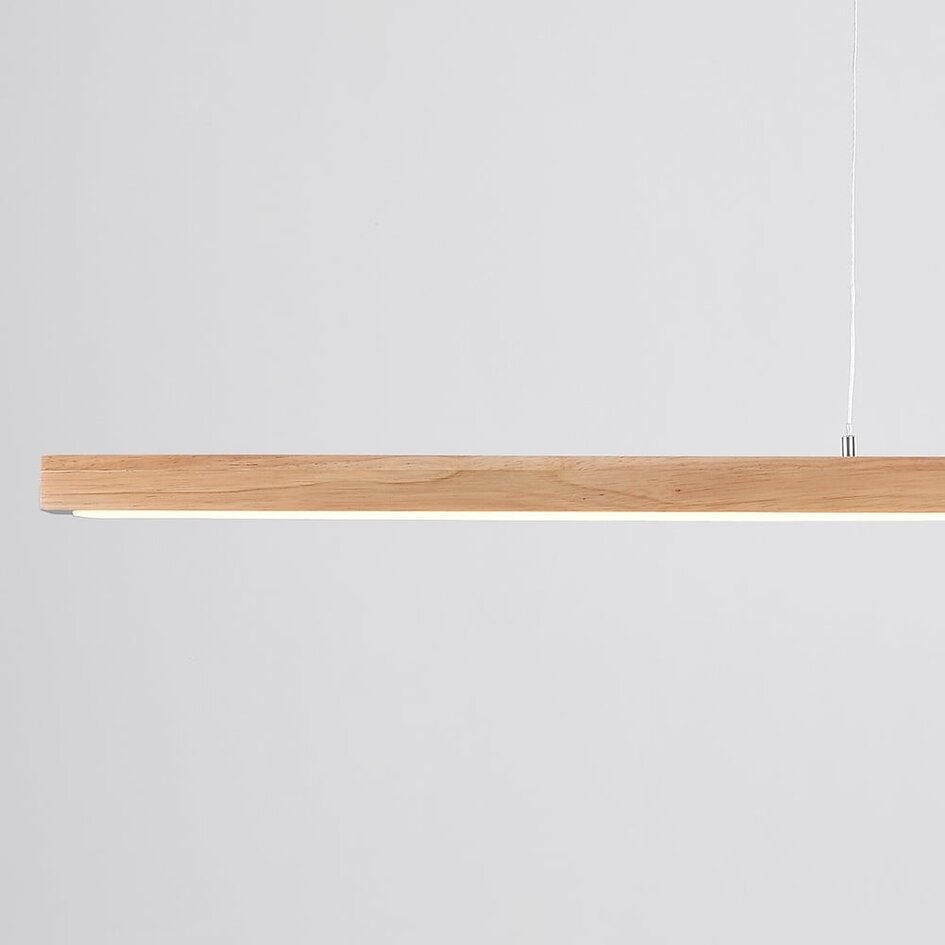 Suspension Shane en bois avec LED intégrée, à intensité variable