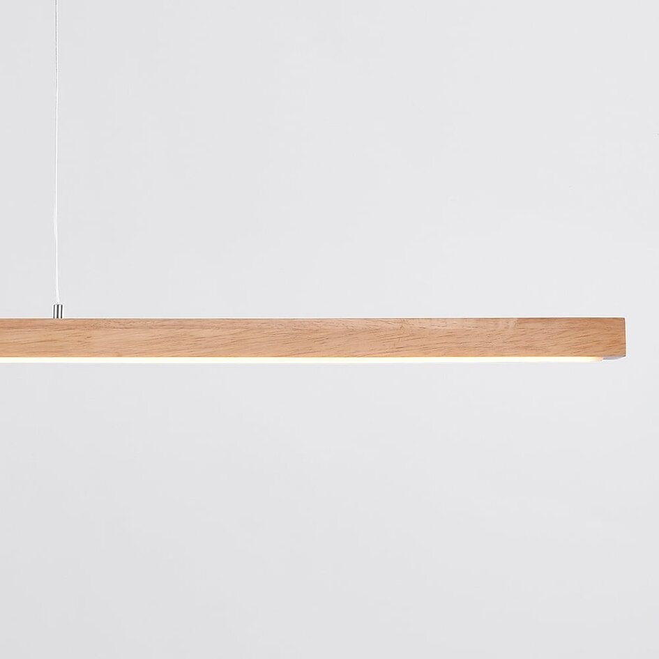 Suspension Shane en bois avec LED intégrée, à intensité variable