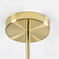 Design plafondlamp goud met amber glas, 6-lichts - Sest