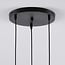 Suspension Amelia 3 lumières - verre nervuré
