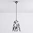 Suspension design Napoli en verre chromé ondulé