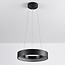 Moderne hanglamp Roundy in matzwart metaal