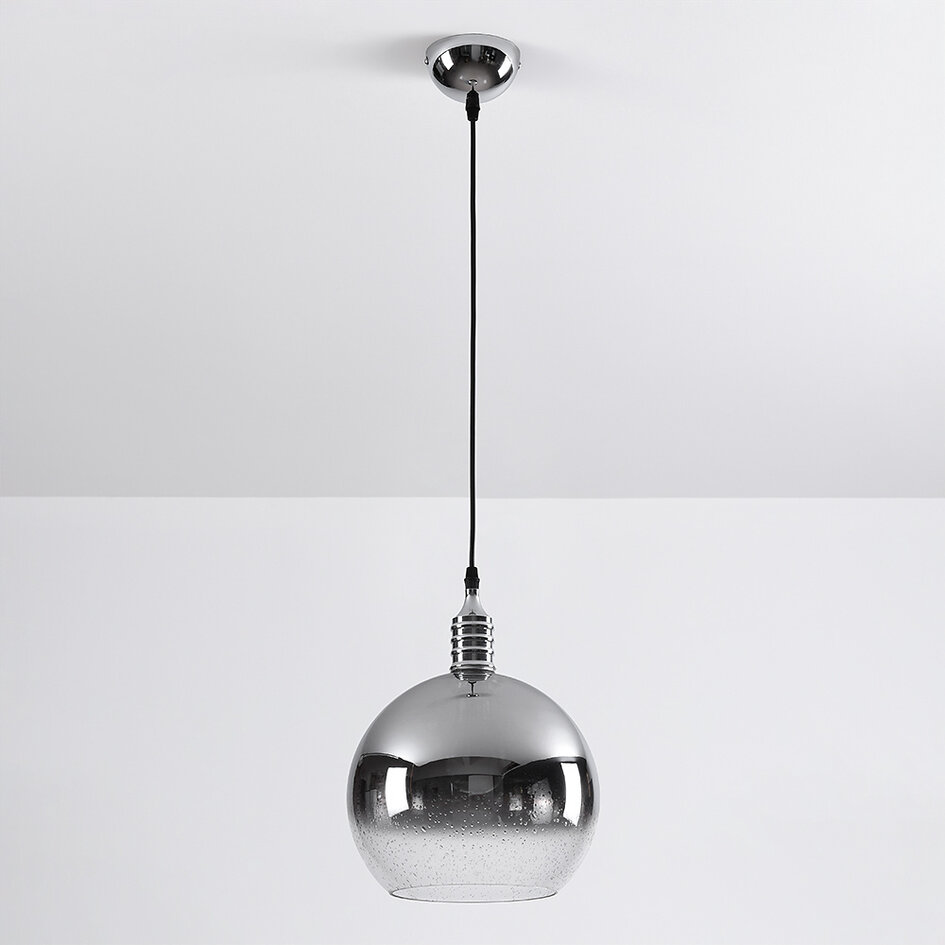 Design hanglamp met smoke glas spiegelbol - London