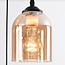 Suspension 3 lumières avec verre ambré - Kensi