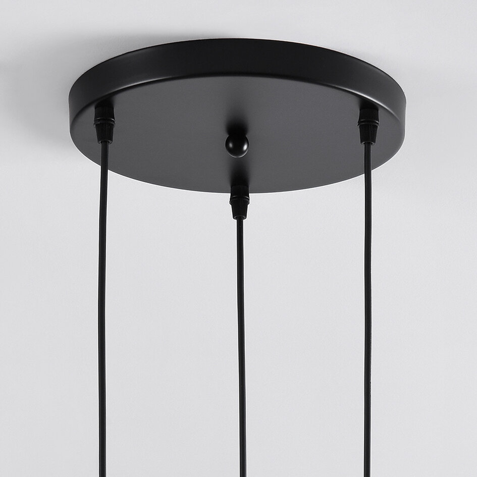 Hanglamp 3-lichts met amber glas - Kensi