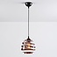 Hanglamp met golvend glas en bronzen details - Mace