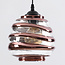 Hanglamp met golvend glas en bronzen details - Mace