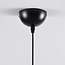 Hanglamp Mace met golvend glas en bronzen details