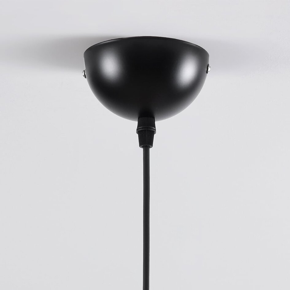 Hanglamp Mace met golvend glas en bronzen details