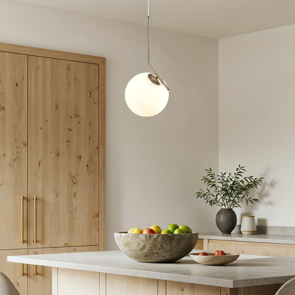 Suspension design Roy - verre blanc