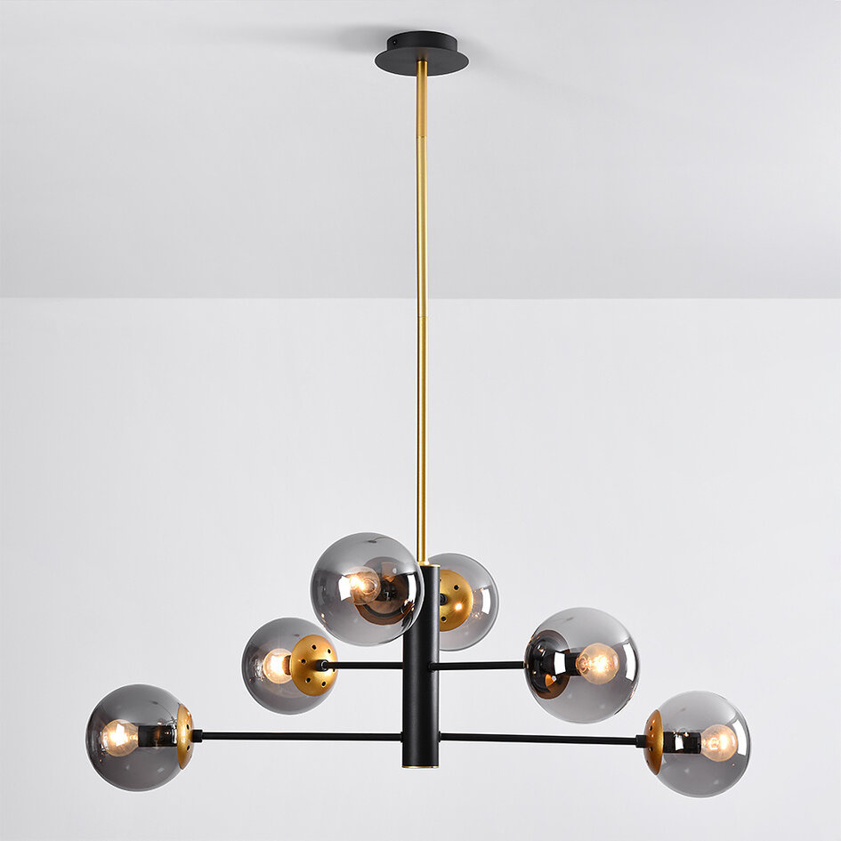 Hanglamp Damian 6-lichts - smoke