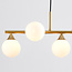 Lampe suspendue design Donny avec boules en verre de lait