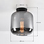 Plafondlamp zwart met smoke glas - Soli