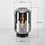 Lampe de table moderne en verre noir avec verre fumé - Solo