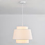Lampe suspendue Japandi Vilo - tissu blanc
