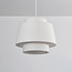 Lampe suspendue Japandi Vilo - tissu blanc
