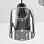 6-lichts hanglamp Palaio - zwart en smoke glas
