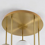 Plafonnier rond or avec verre blanc laiteux, 5 lumières - Carat