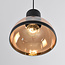 Lampe suspendue classique avec verre noir et ambré - Paris
