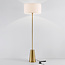 Lampadaire Valya - or avec abat-jour en tissu