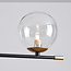 Hanglamp Nisha 6-lichts transparant glas - zwart en goud