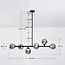 Design plafondlamp zwart met smoke glas, 6-lichts - Aster