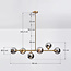 Lampe suspendue Aster - or avec verre fumé et effet miroir