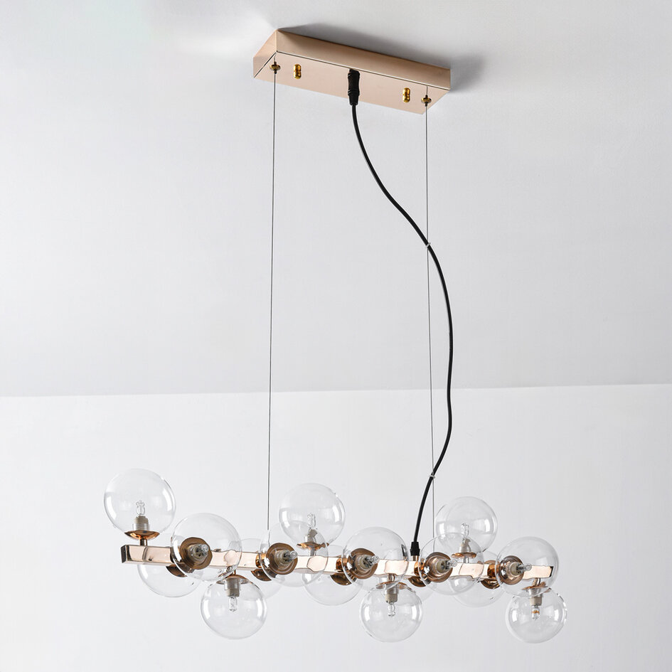 Luxe hanglamp  16-lichts met transparant glas  - Sunita