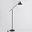 Lampadaire Tom - noir aux détails bronze et bras inclinable