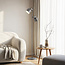 Staande lamp William 2-lichts in grijs met kantelbare spots