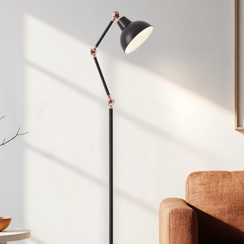 Lampadaire inclinable noir - Kyle